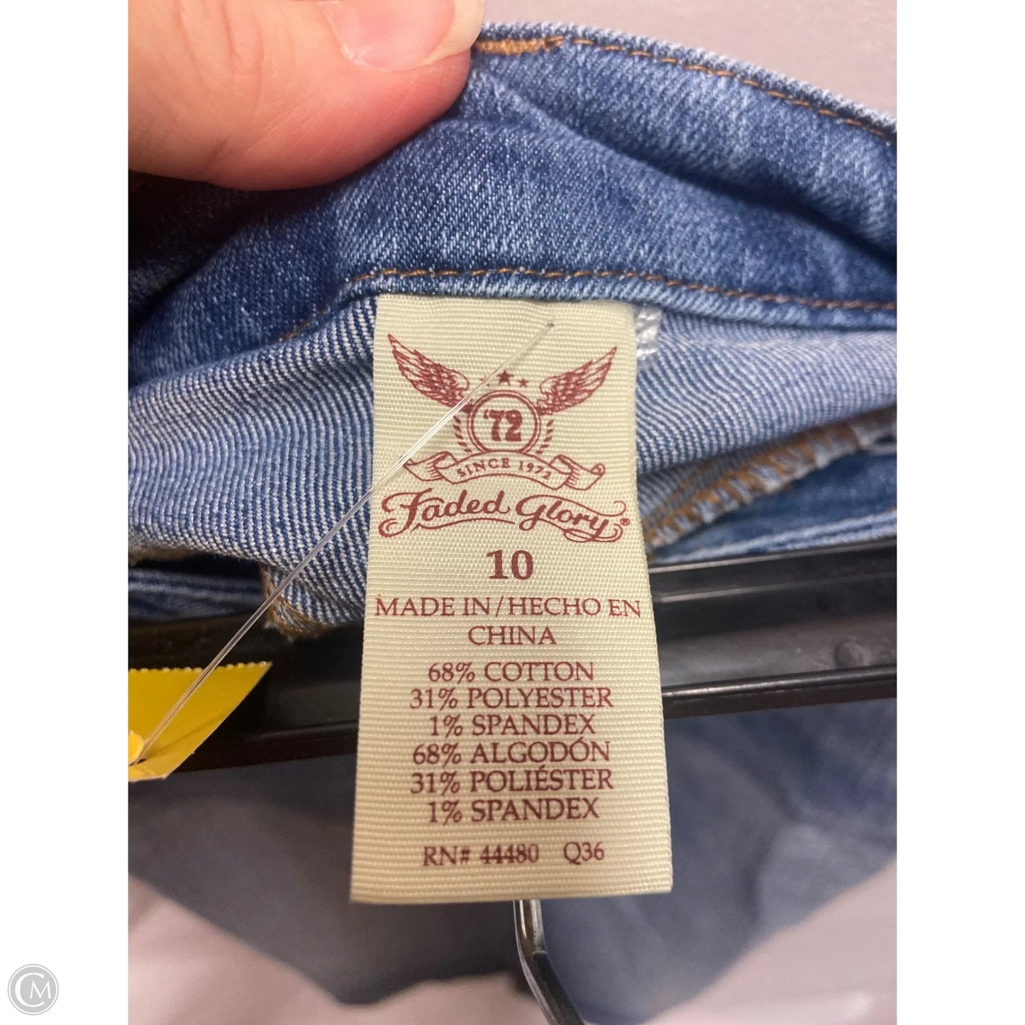 Skirt Mini & Short By Faded Glory In Blue Denim, Size: 10