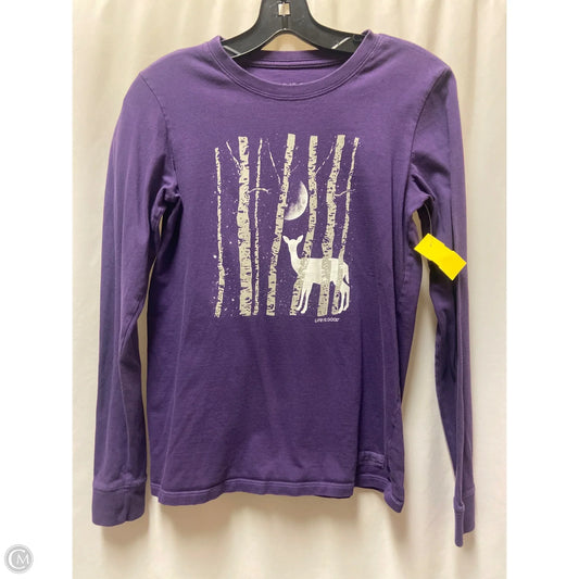 Top Long Sleeve By Life Is Good In Purple, Size: Xs