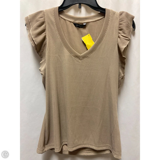 Top Sleeveless By Clothes Mentor In Brown, Size: M