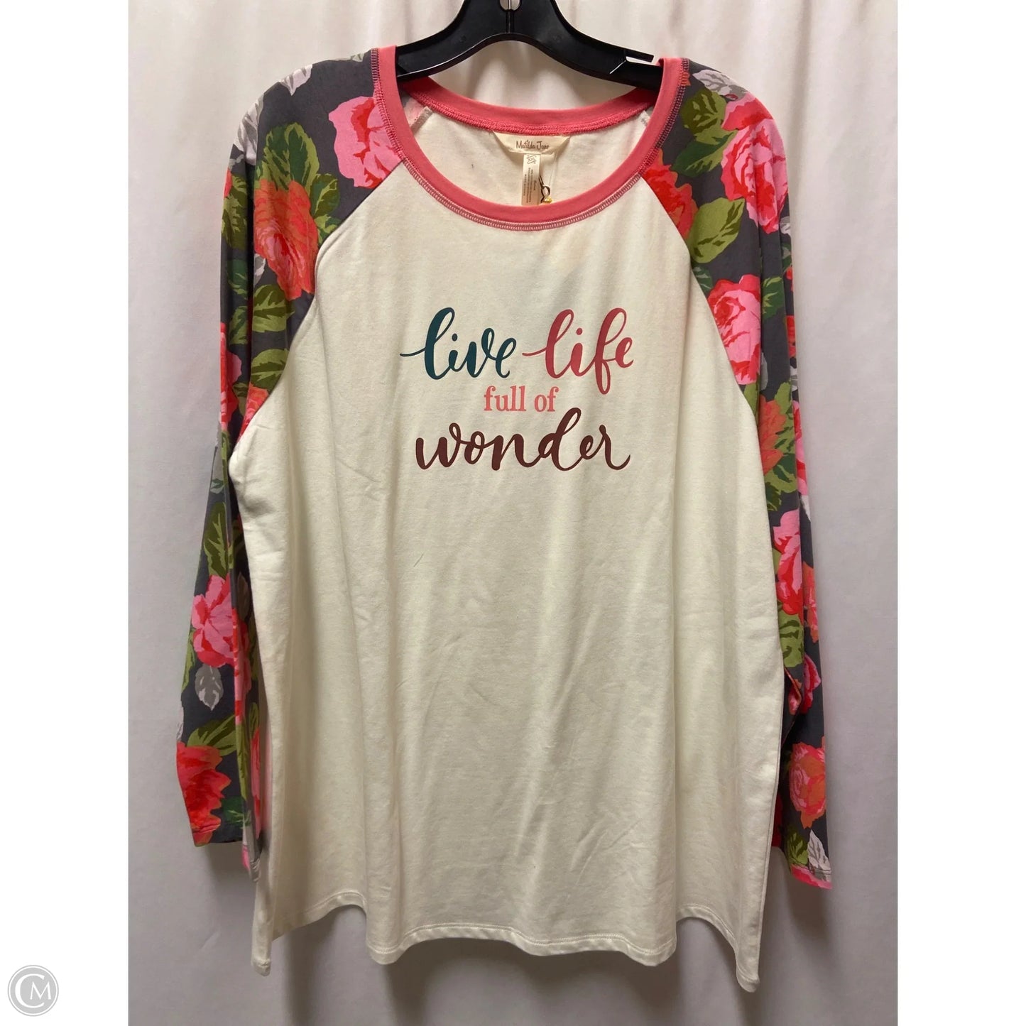 Top Long Sleeve By Matilda Jane In Cream, Size: Xxl