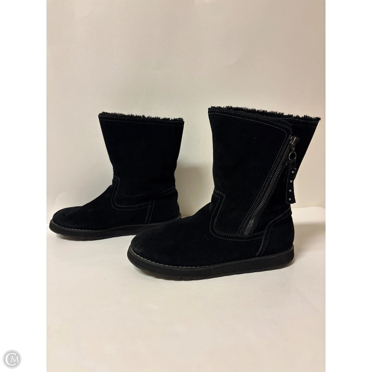 Boots Mid-calf Flats By Skechers In Black, Size: 9