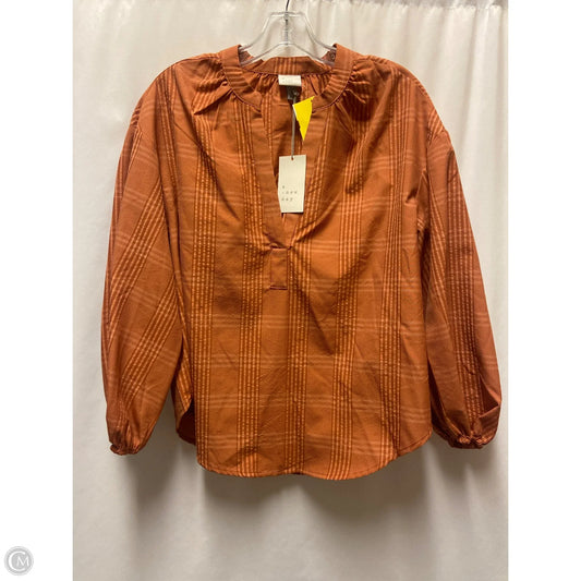 Top Long Sleeve By A New Day In Copper, Size: M