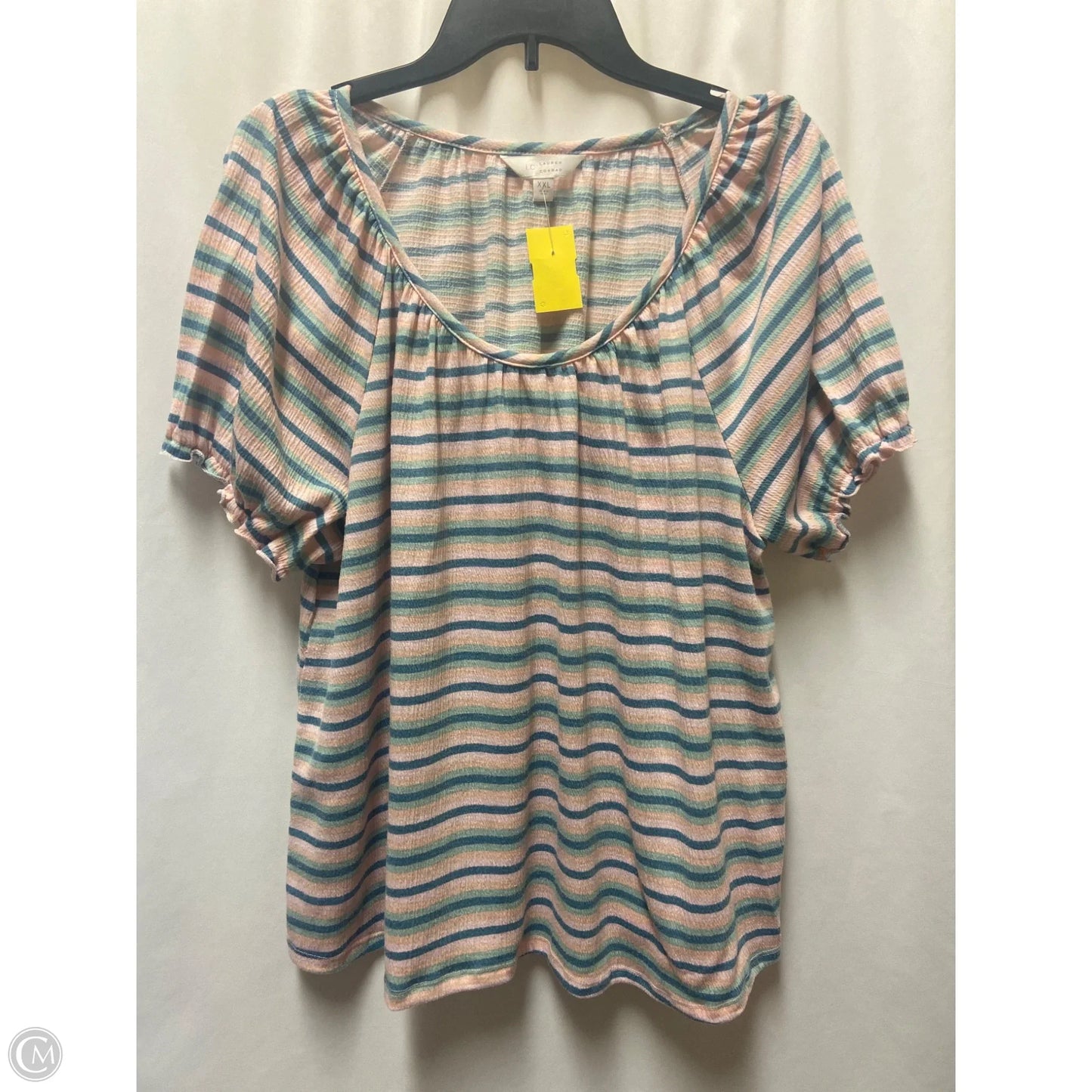 Top Short Sleeve By Lc Lauren Conrad In Pink, Size: Xxl