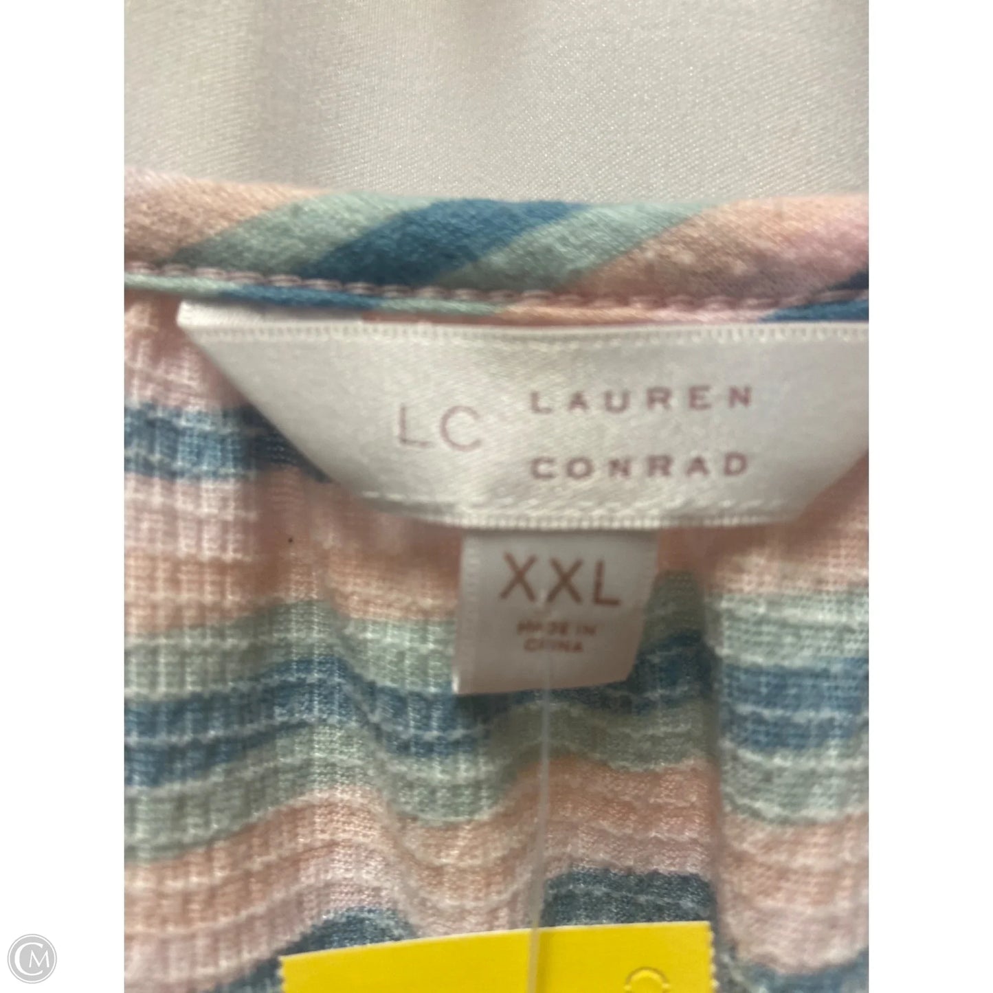 Top Short Sleeve By Lc Lauren Conrad In Pink, Size: Xxl