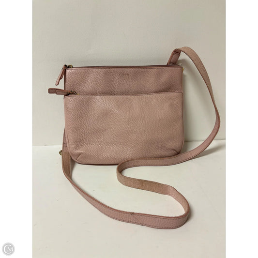 Handbag Leather By Fossil, Size: Medium