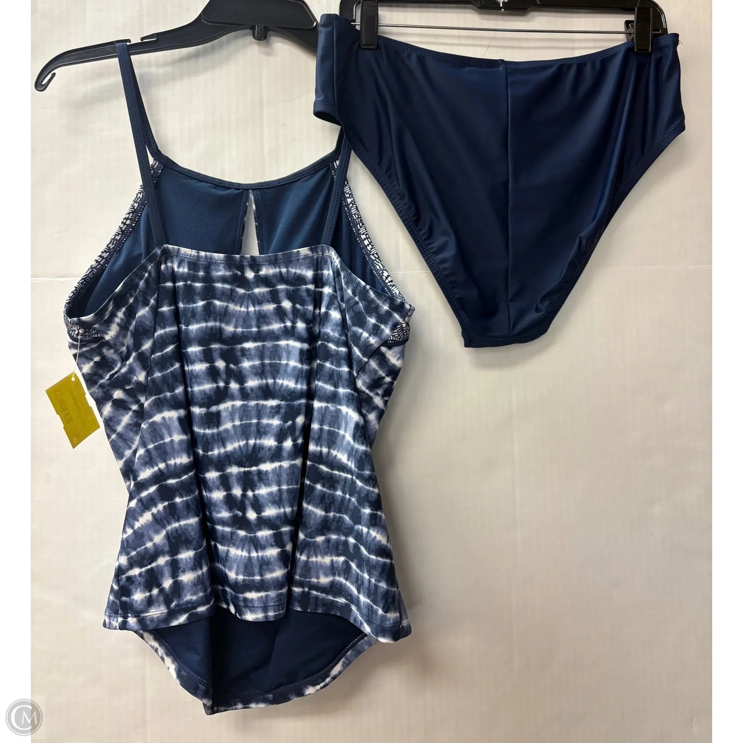 Swimsuit 2pc By Ellen Tracy In Navy, Size: L