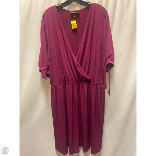 Dress Casual Midi By Lane Bryant In Maroon, Size: 3x