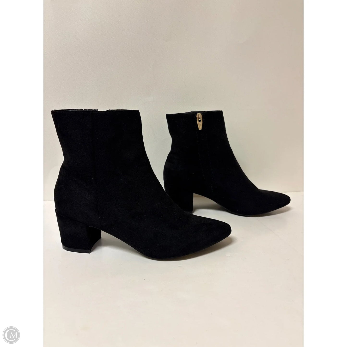 Boots Ankle Heels By Cato In Black, Size: 11