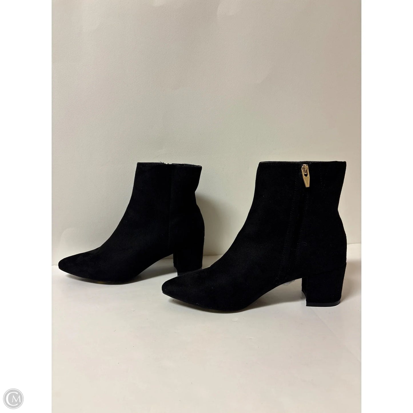 Boots Ankle Heels By Cato In Black, Size: 11