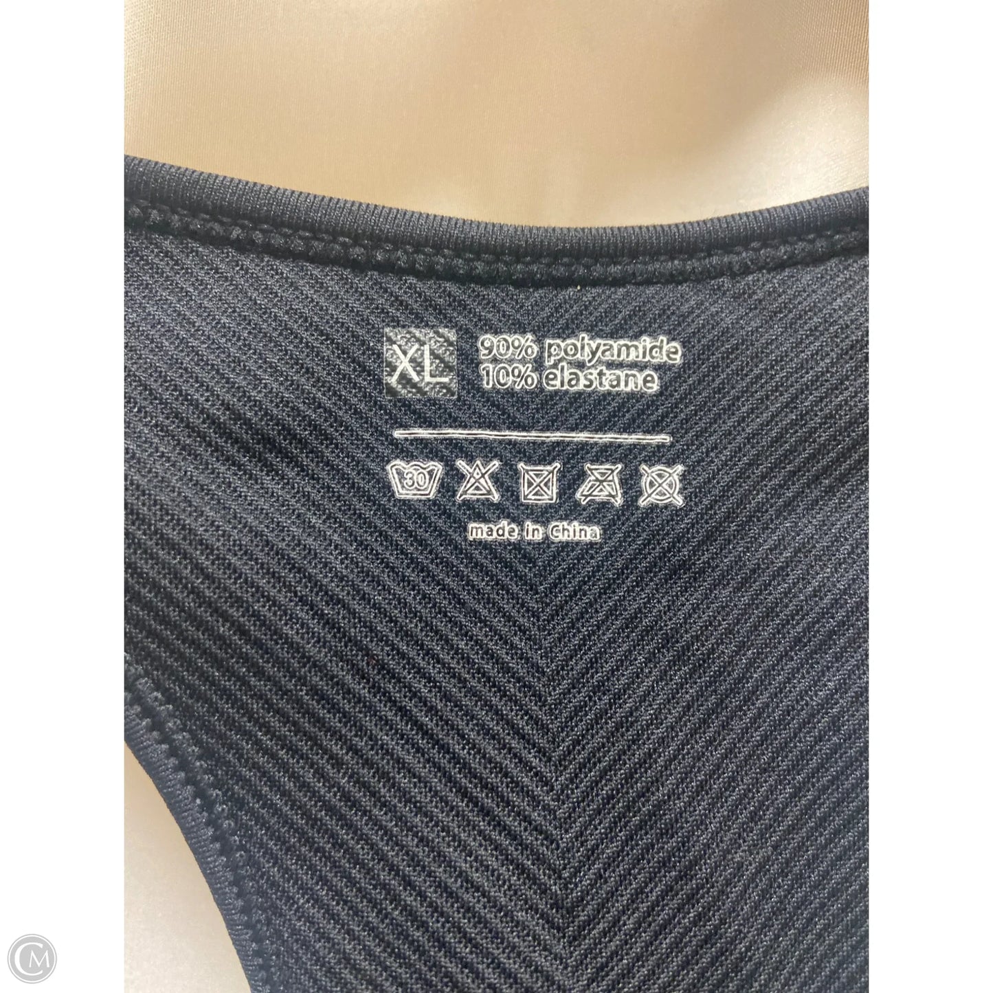 Athletic Bra By Clothes Mentor In Black, Size: Xl