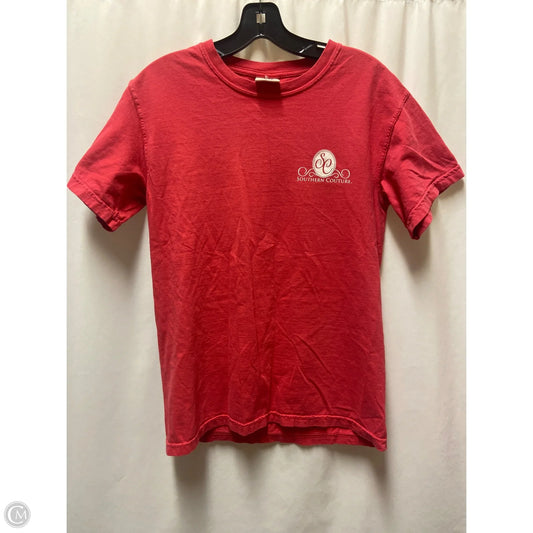 Top Short Sleeve By Comfort Colors In Pink, Size: S