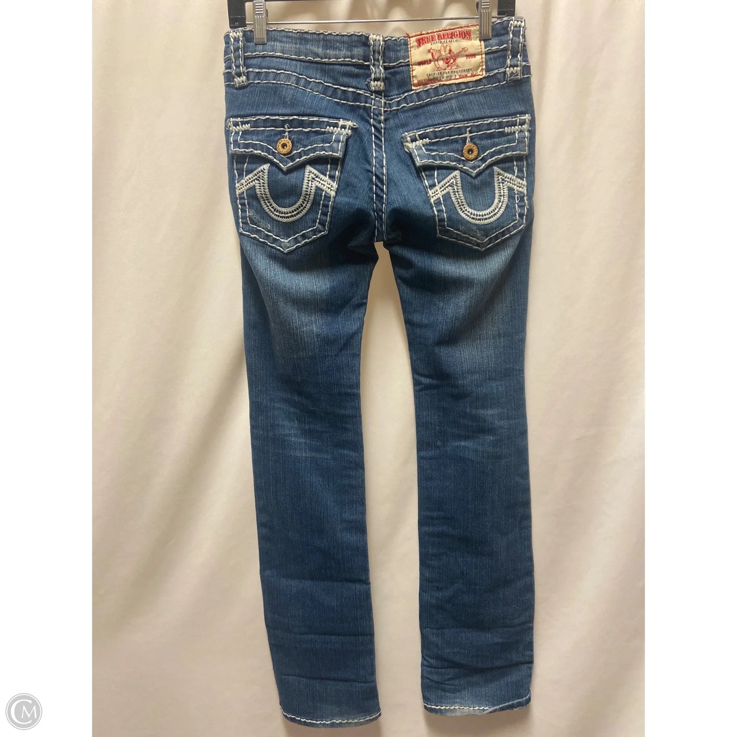 Jeans Skinny By True Religion In Blue Denim, Size: 6