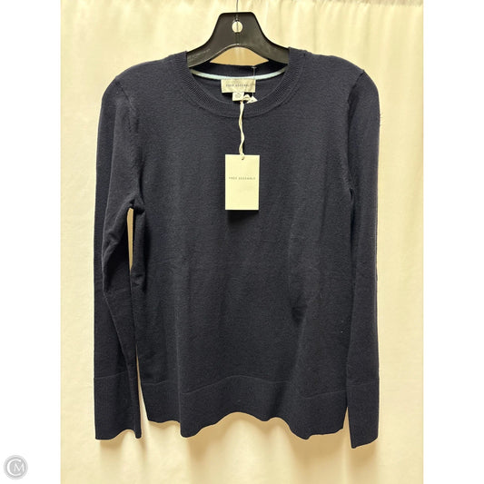 Top Long Sleeve By Free Assembly In Navy, Size: M