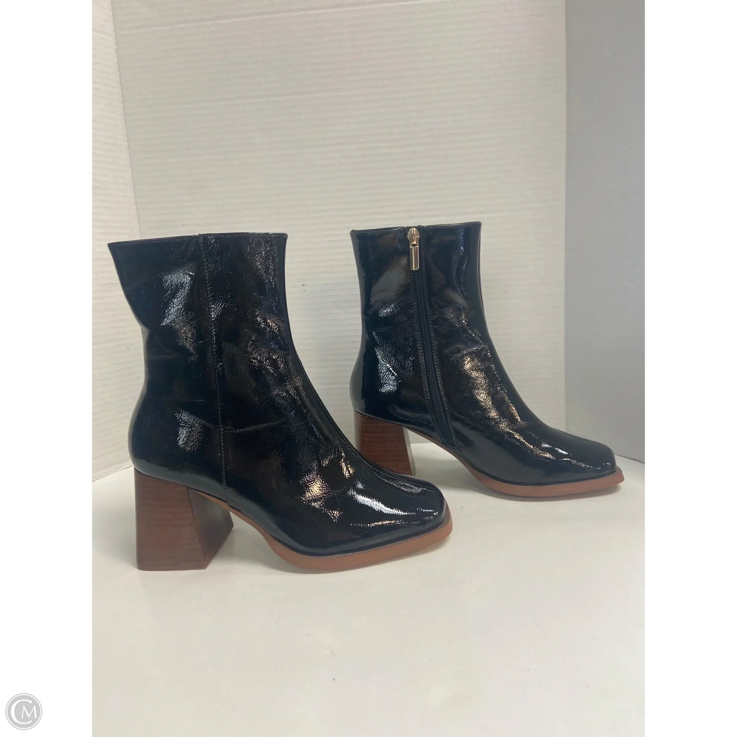 Boots Mid-calf Heels By Asos In Black, Size: 7