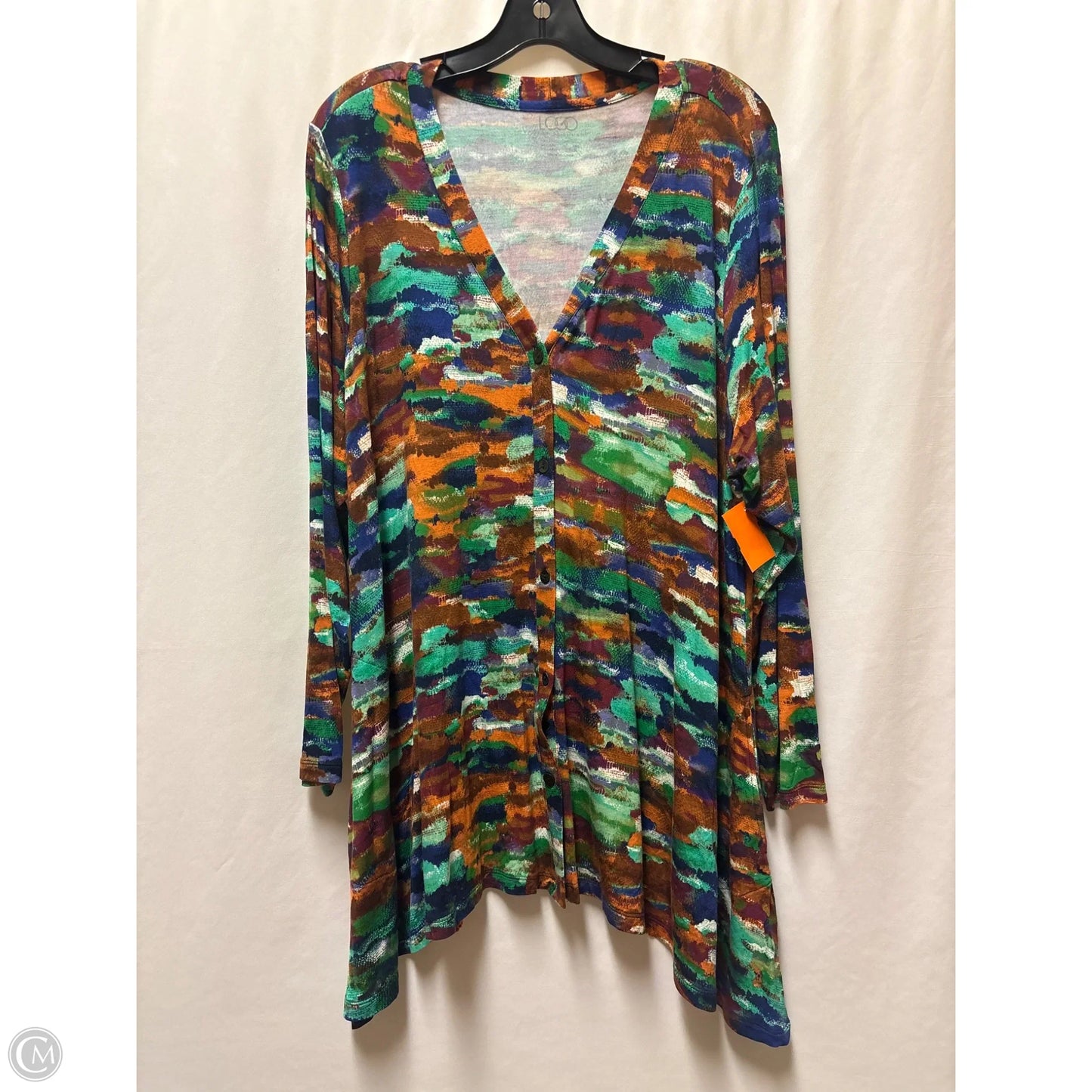 Top Long Sleeve By Logo In Copper, Size: 3x