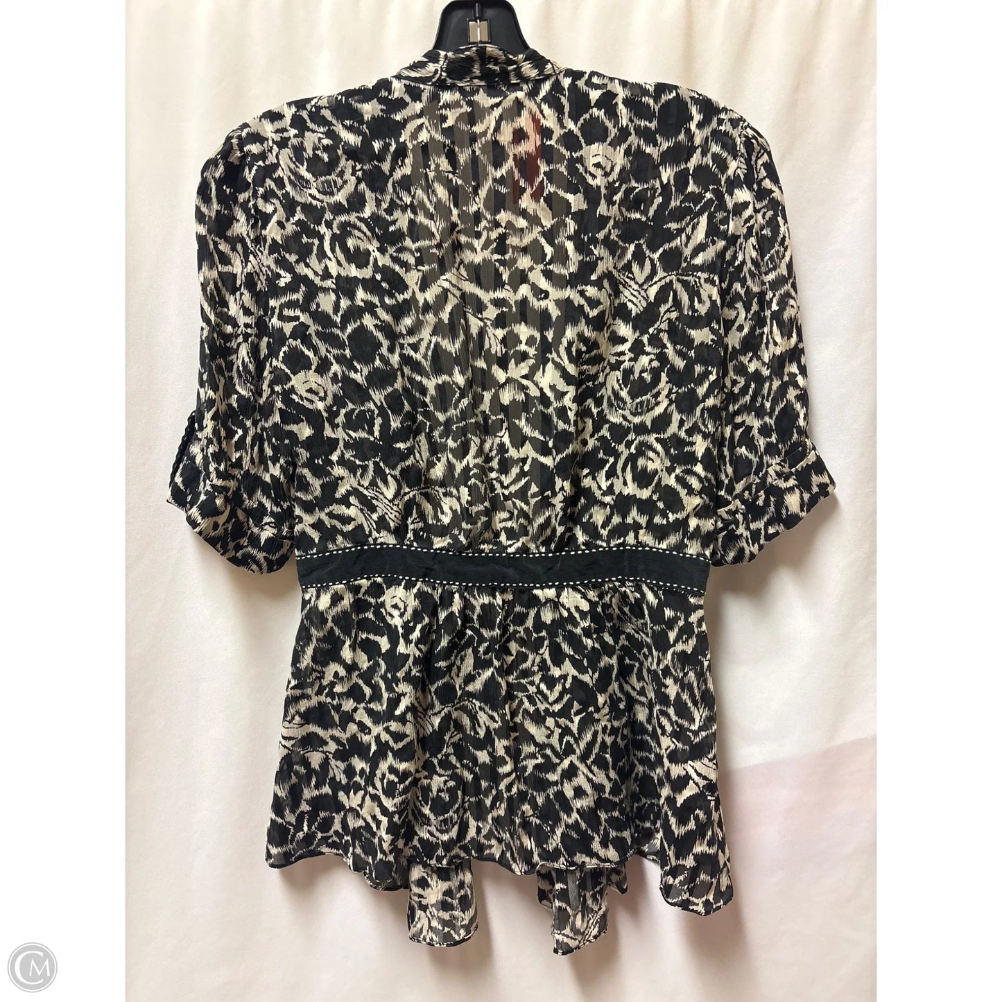 Top Short Sleeve By Bcbg In Animal Print, Size: M