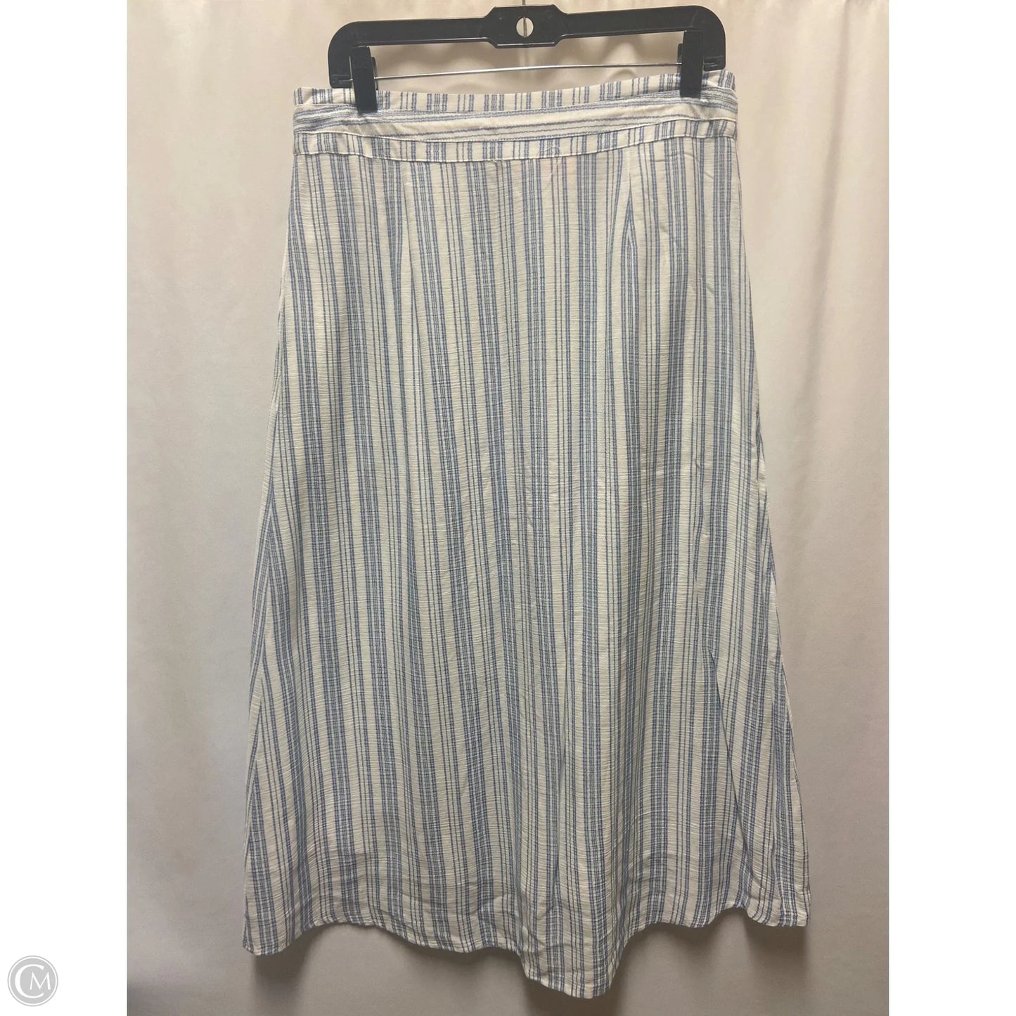 Skirt Maxi By Hem & Thread In Blue & White, Size: L