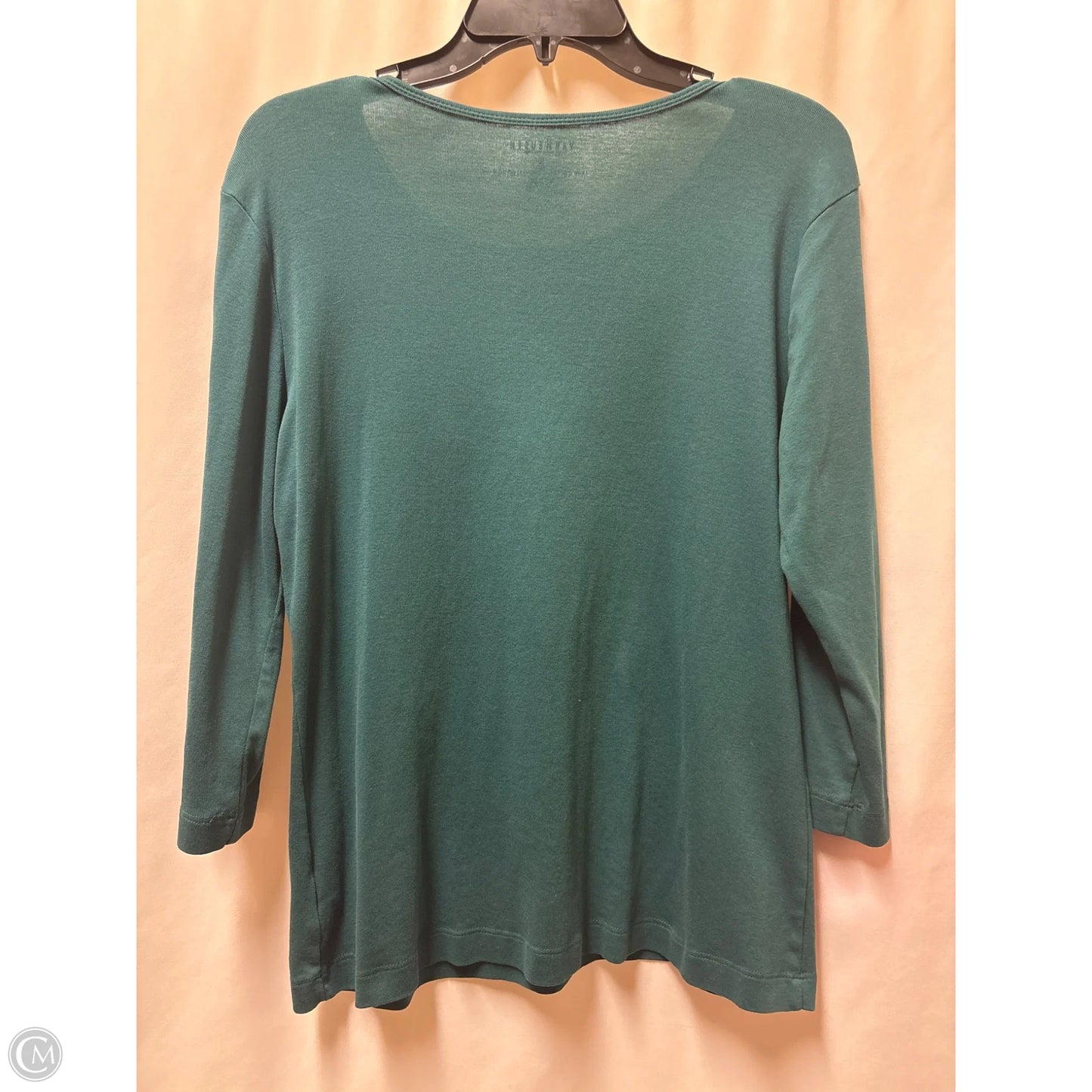 Top Long Sleeve By Van Heusen In Green, Size: M
