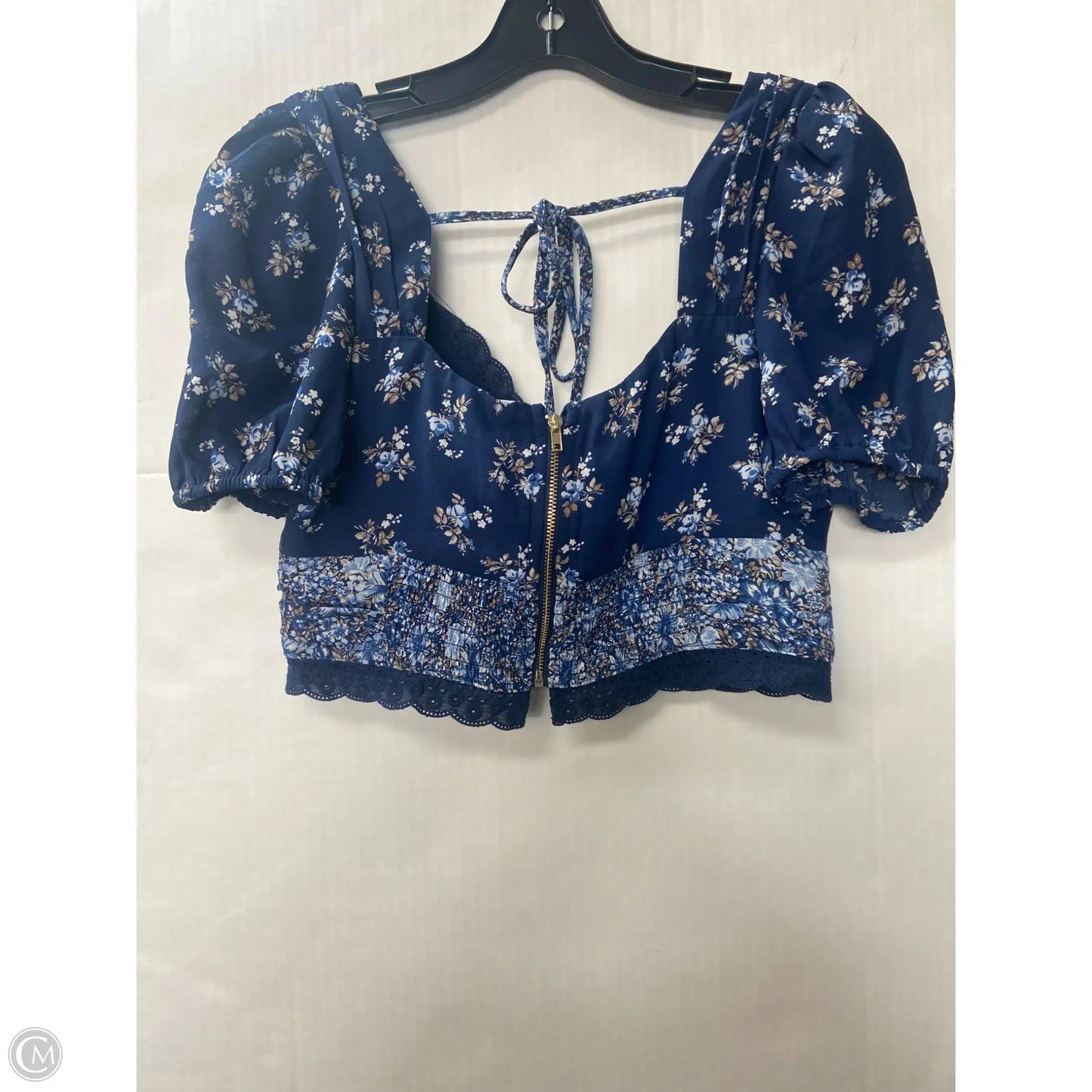 Top Short Sleeve By Altard State In Navy, Size: M