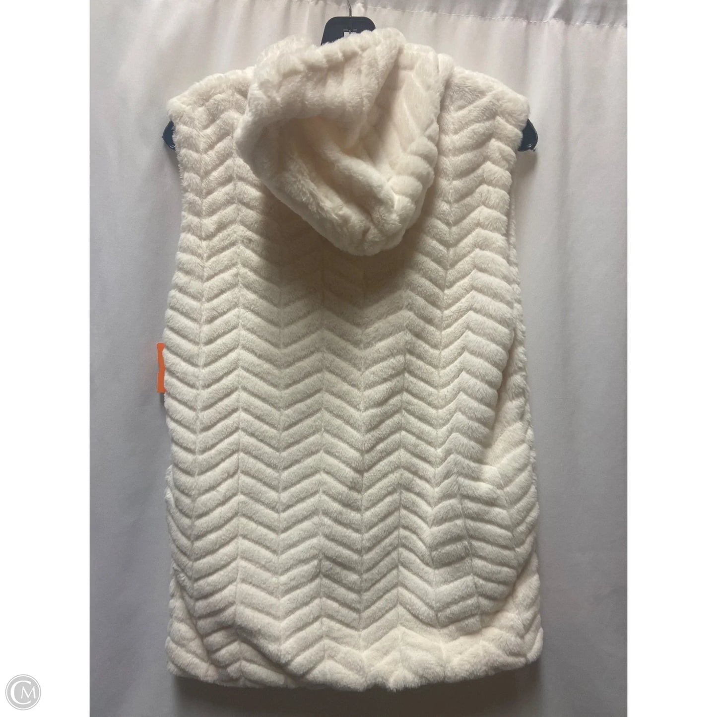 Vest Faux Fur & Sherpa By Clothes Mentor In Cream, Size: L