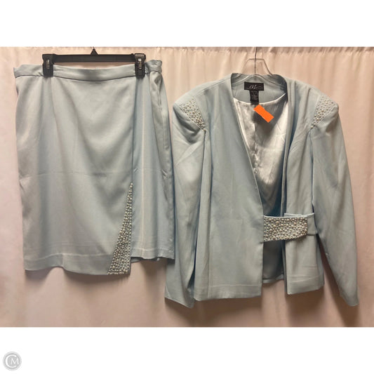Skirt Suit 2pc By Clothes Mentor In Blue, Size: Xl