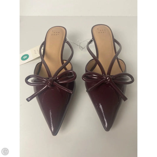 Shoes Heels Kitten By A New Day In Maroon, Size: 8