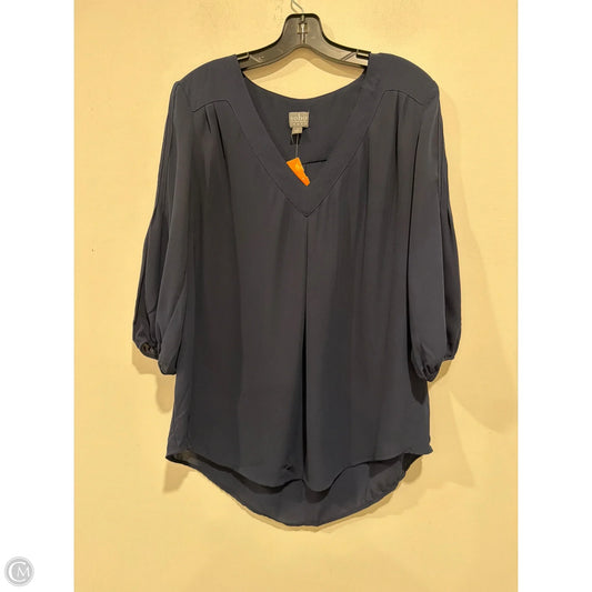 Top 3/4 Sleeve By Soho Apparel In Navy, Size: M