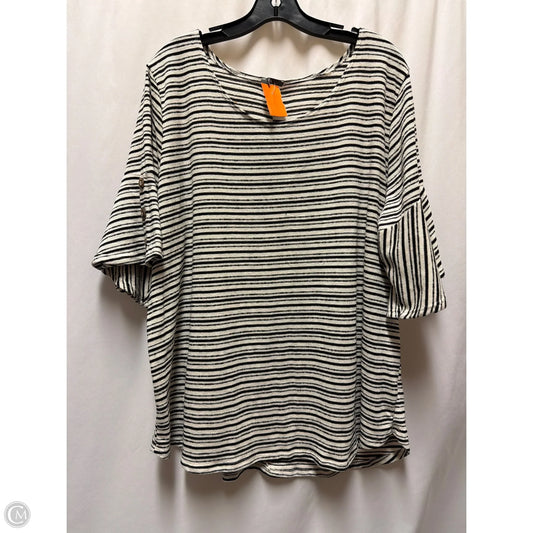 Top Short Sleeve By Clothes Mentor In Tan, Size: 3x