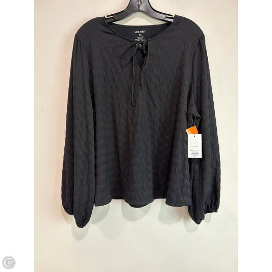 Top Long Sleeve By Nine West In Black, Size: Xl