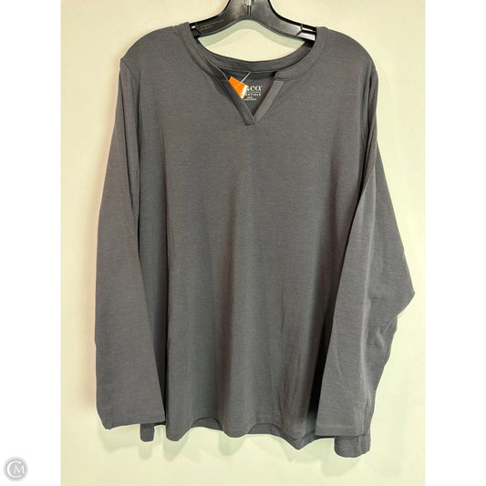 Top Sleeveless By Denim And Company In Grey, Size: Xl