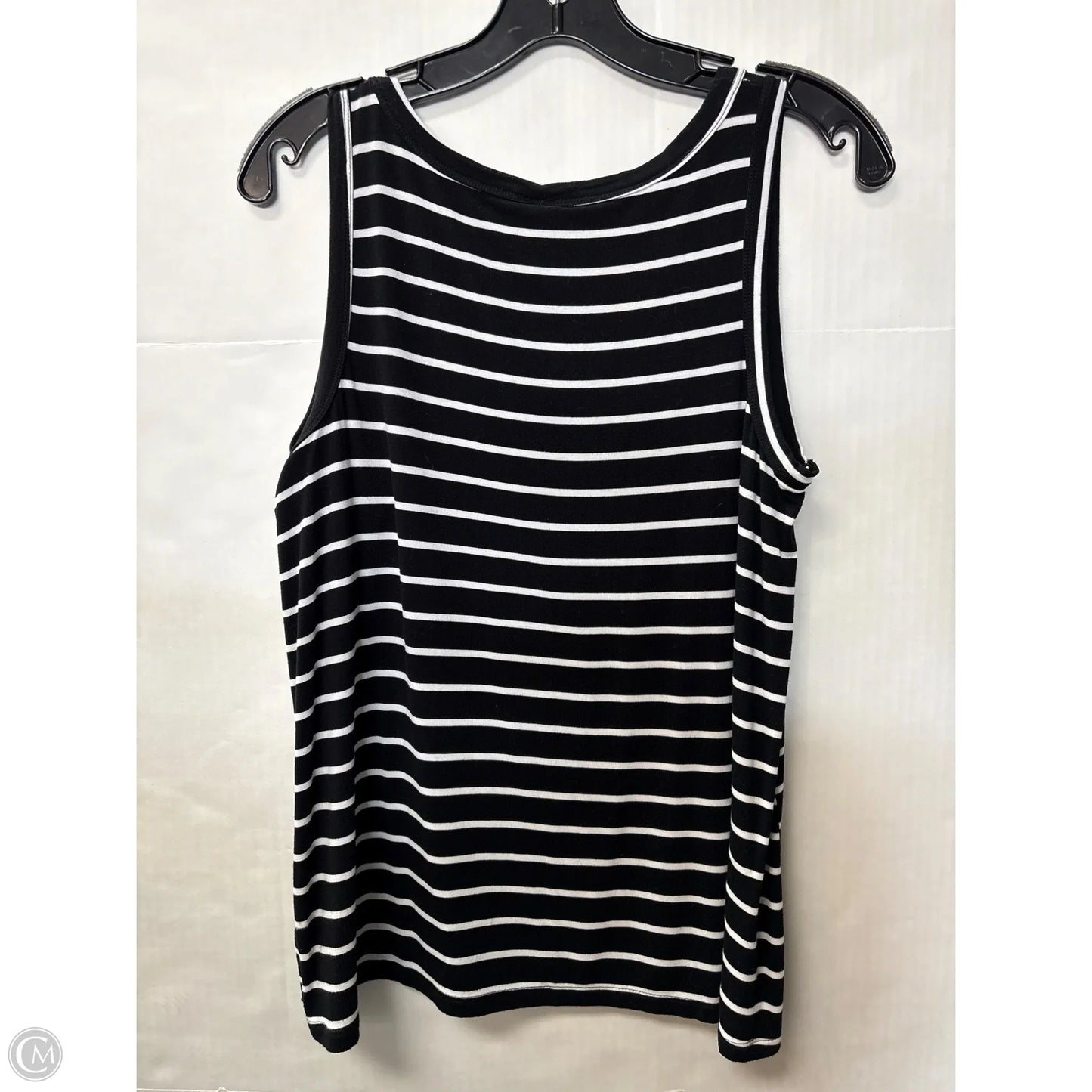 Top Sleeveless By Old Navy In Black & White, Size: M