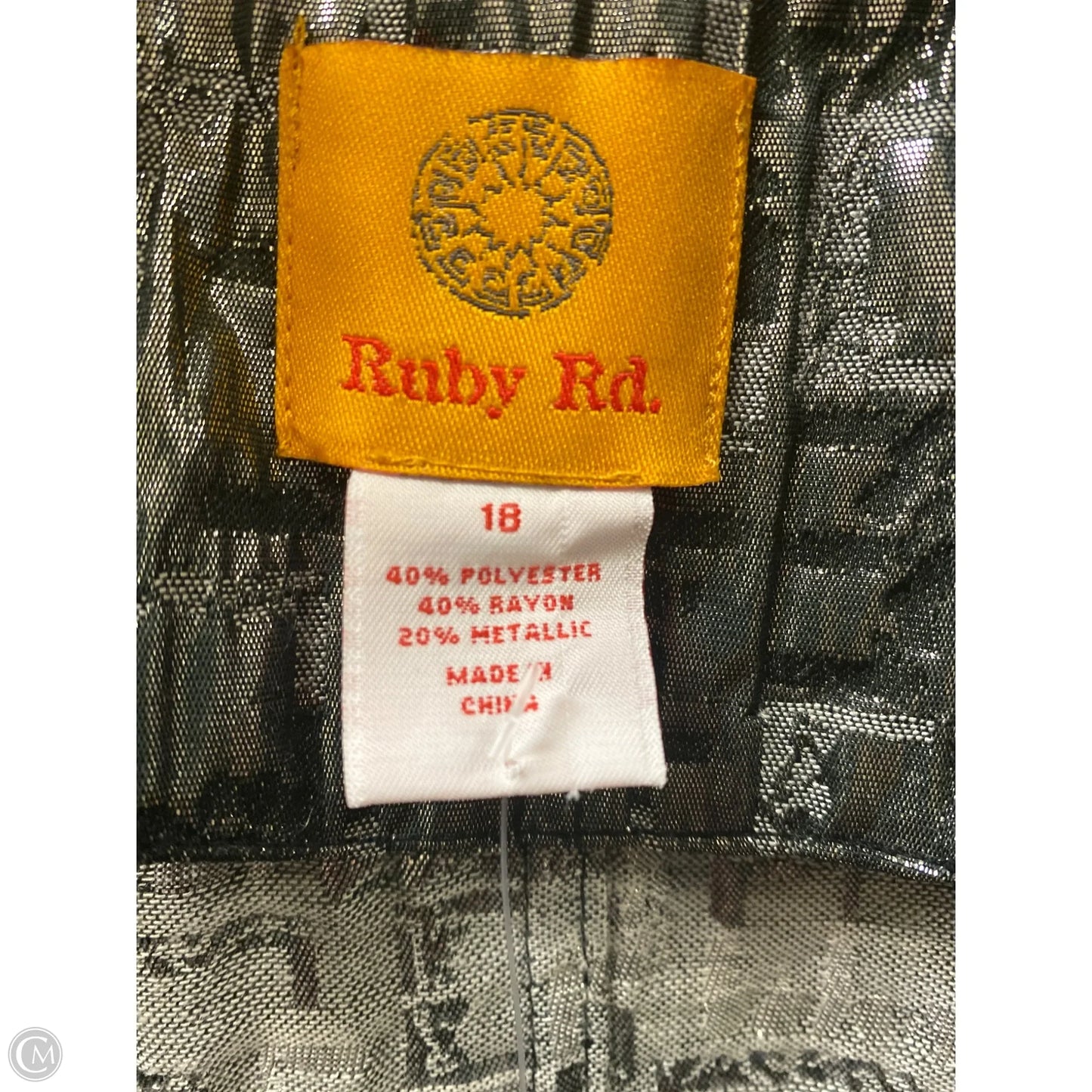 Coat Other By Ruby Rd In Grey & Silver, Size: 1x