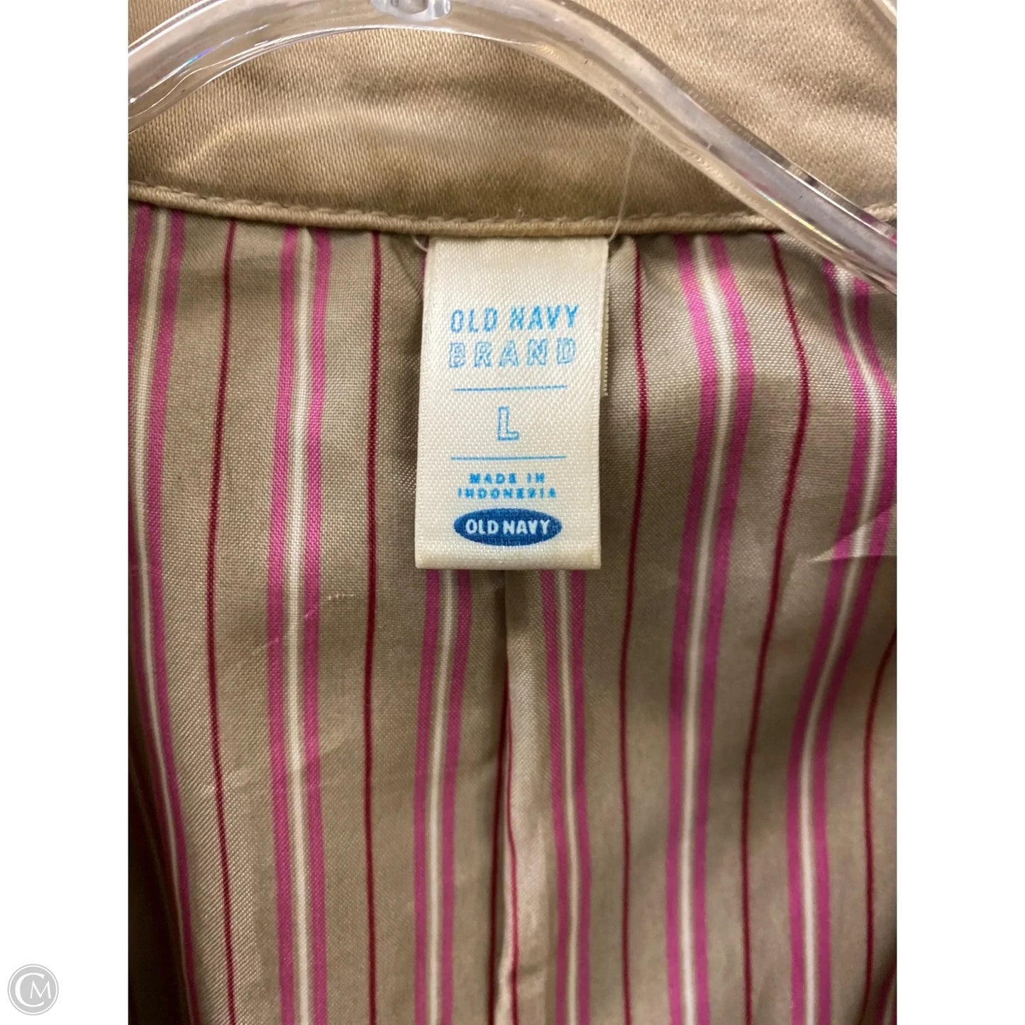 Coat Trench Coat By Old Navy In Tan, Size: L