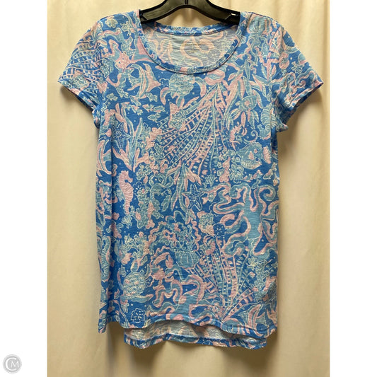 Top Short Sleeve Designer By Lilly Pulitzer In Blue, Size: Xs