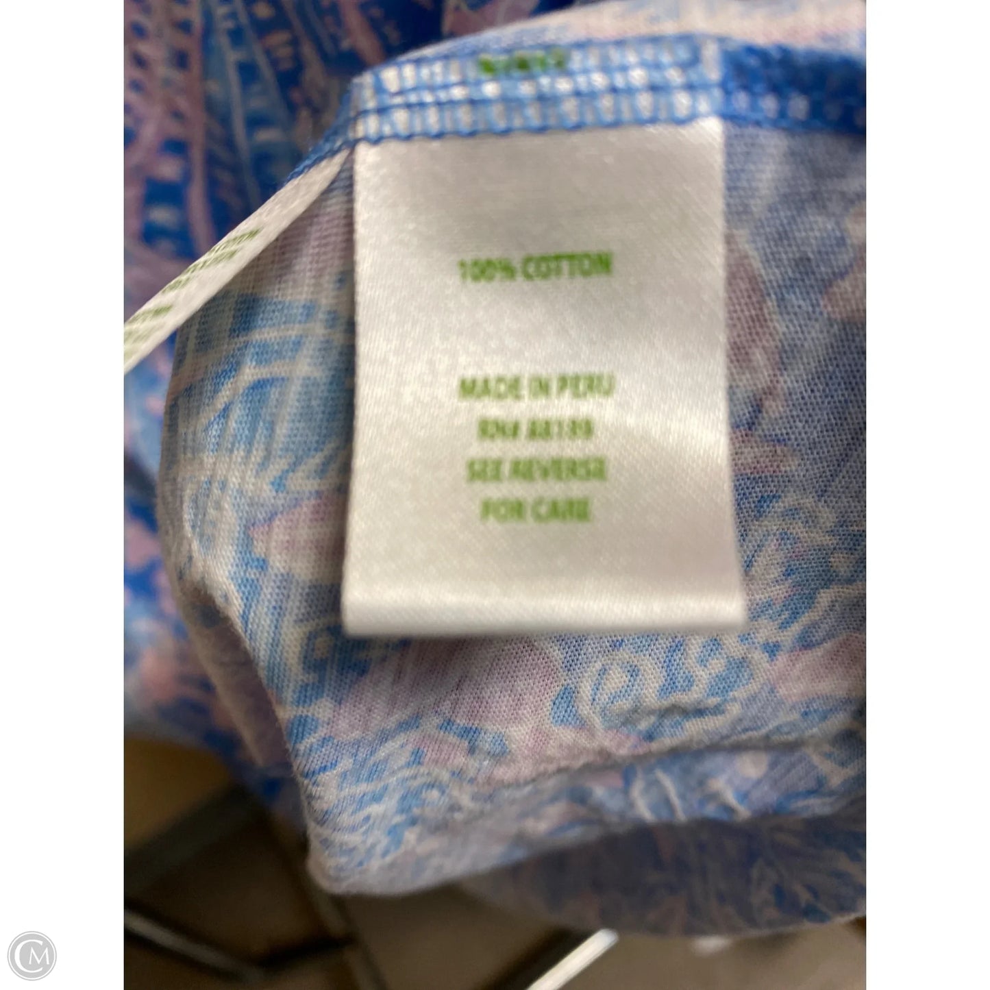 Top Short Sleeve Designer By Lilly Pulitzer In Blue, Size: Xs