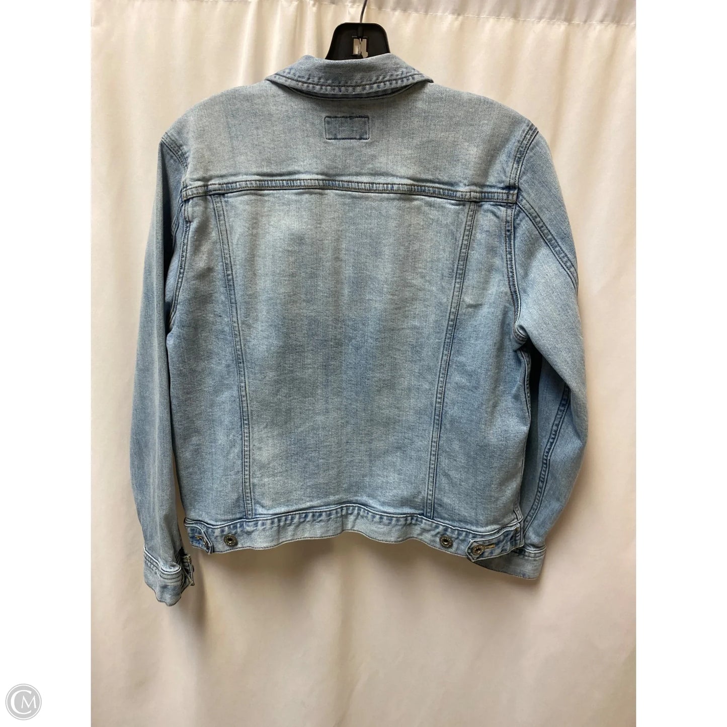 Jacket Denim By Lucky Brand In Blue Denim, Size: L