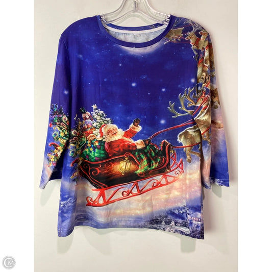 Top Long Sleeve By Clothes Mentor In Blue, Size: M