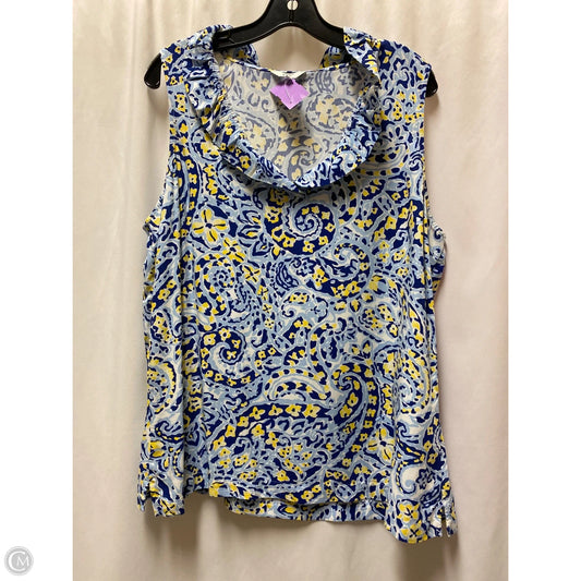 Top Sleeveless By Crown And Ivy In Blue, Size: Xl