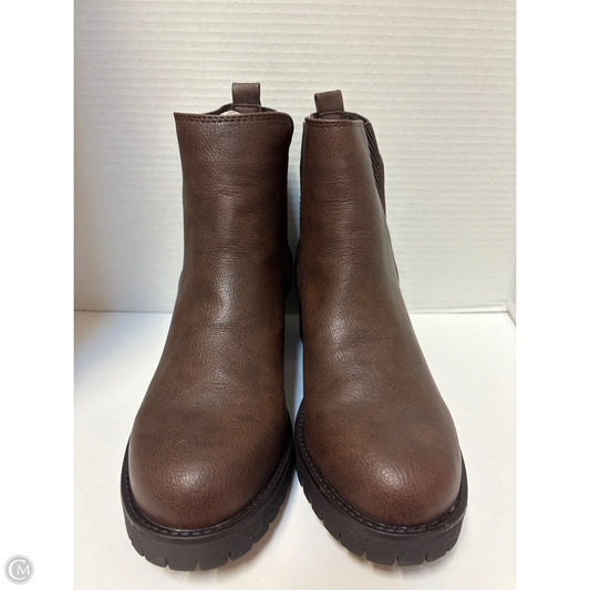 Boots Ankle Heels By Clothes Mentor In Brown, Size: 9