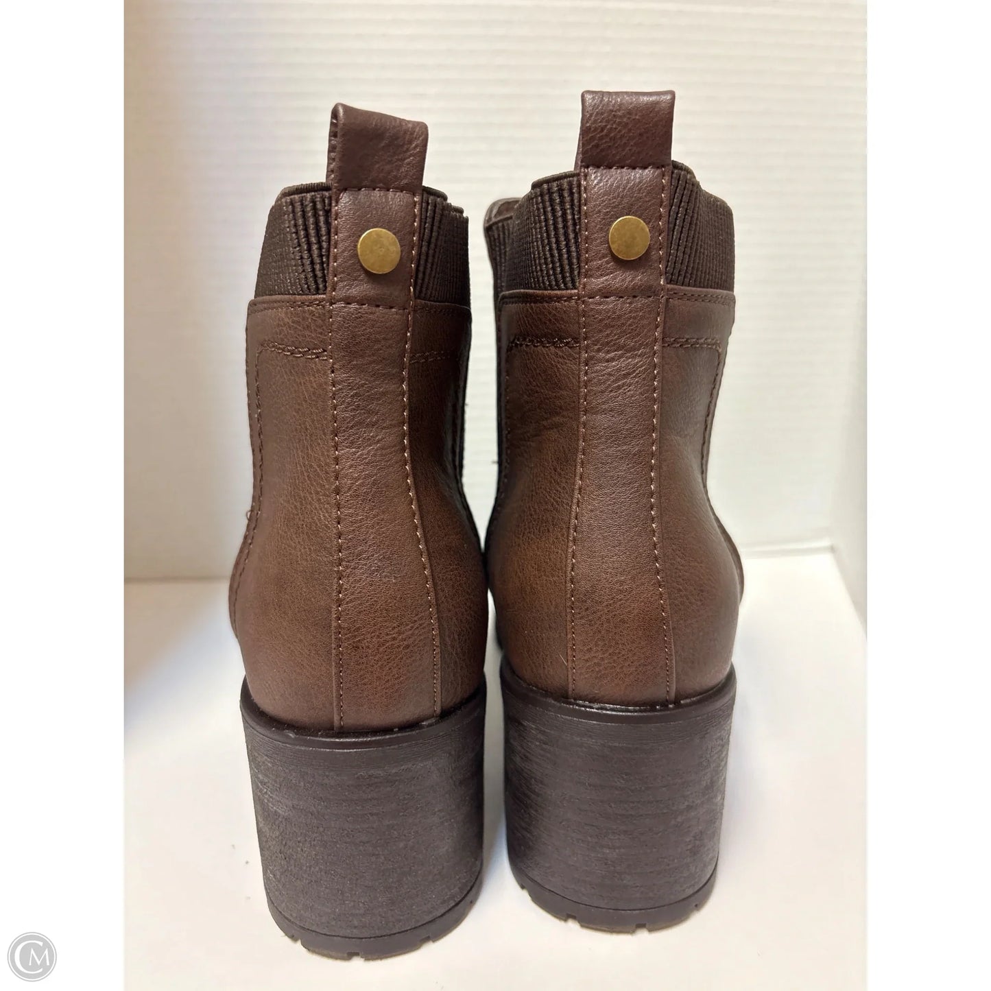 Boots Ankle Heels By Clothes Mentor In Brown, Size: 9