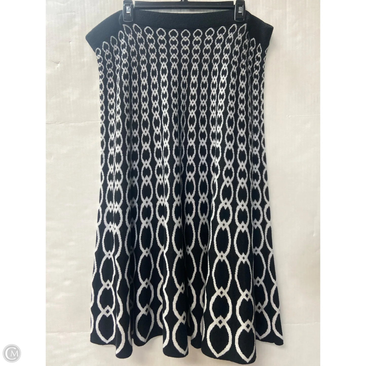 Skirt Maxi By Cato In Black & White, Size: Xl