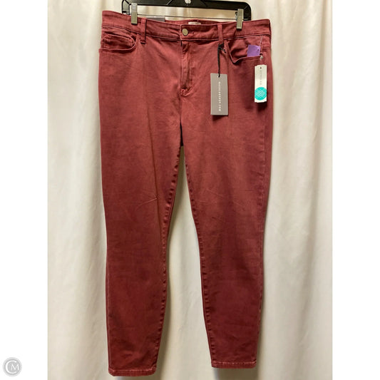 Jeans Straight By Clothes Mentor In Maroon, Size: 16