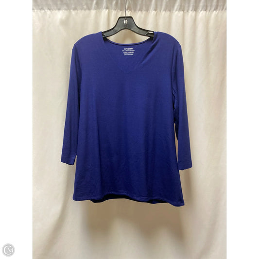 Top Long Sleeve By Chicos In Purple, Size: L