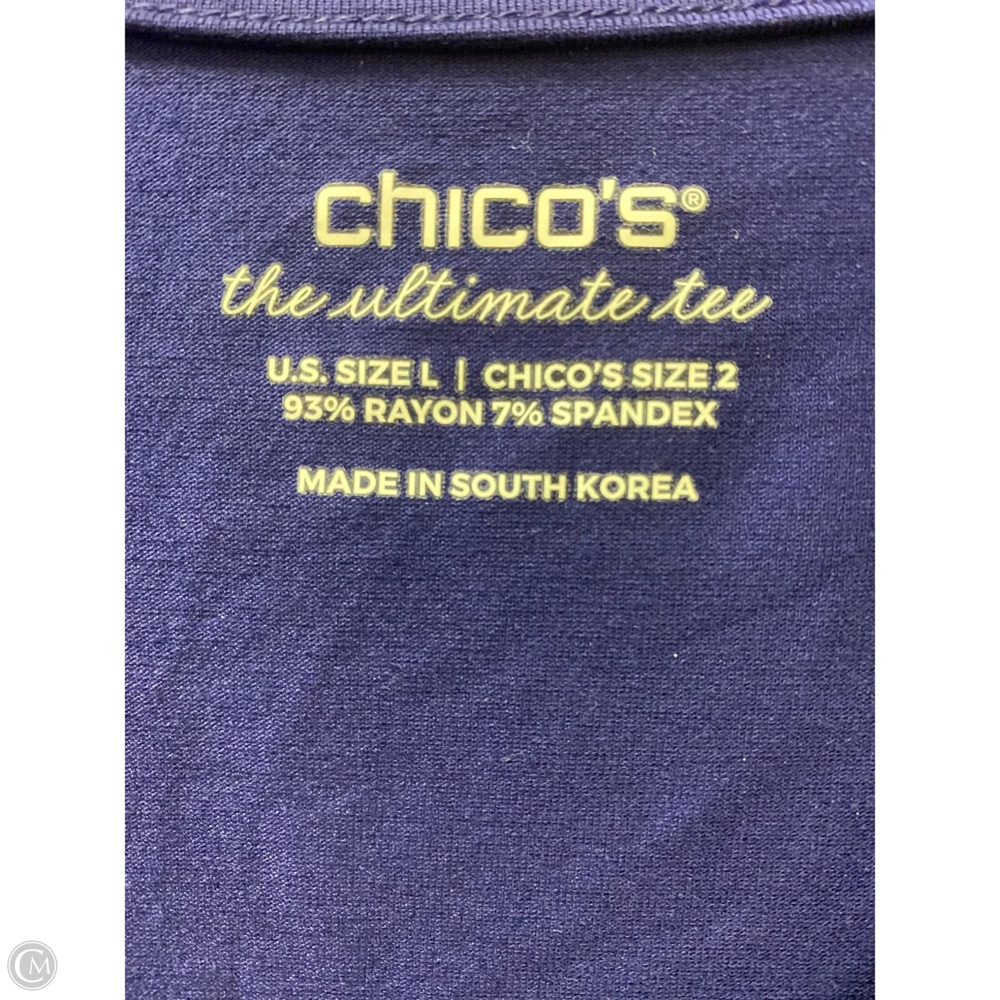 Top Long Sleeve By Chicos In Purple, Size: L
