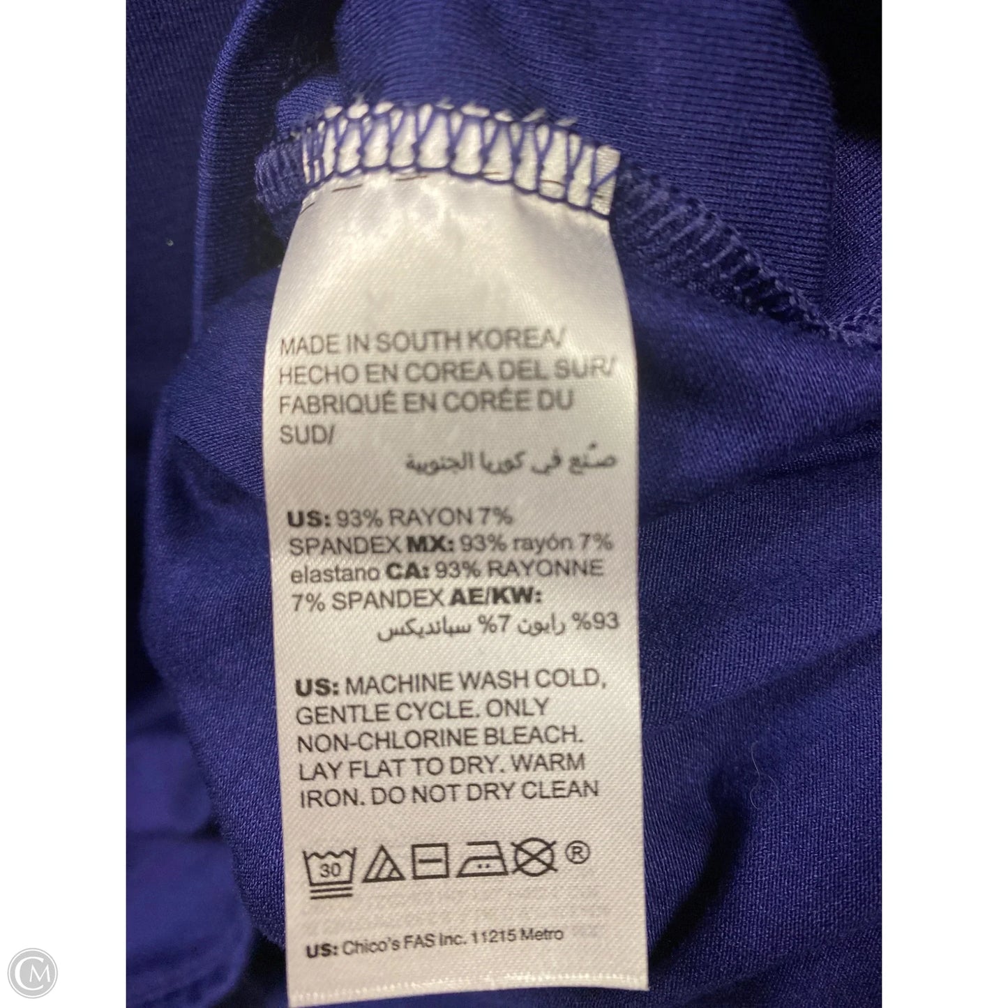 Top Long Sleeve By Chicos In Purple, Size: L