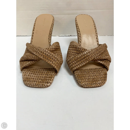 Sandals Heels Wedge By Ann Taylor In Tan, Size: 10