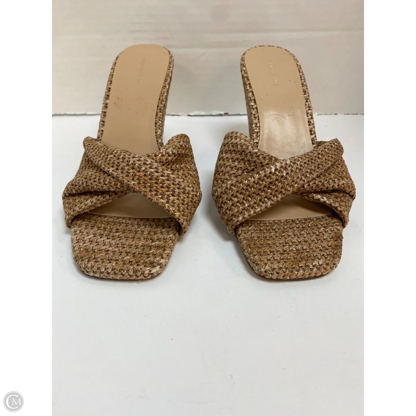 Sandals Heels Wedge By Ann Taylor In Tan, Size: 10