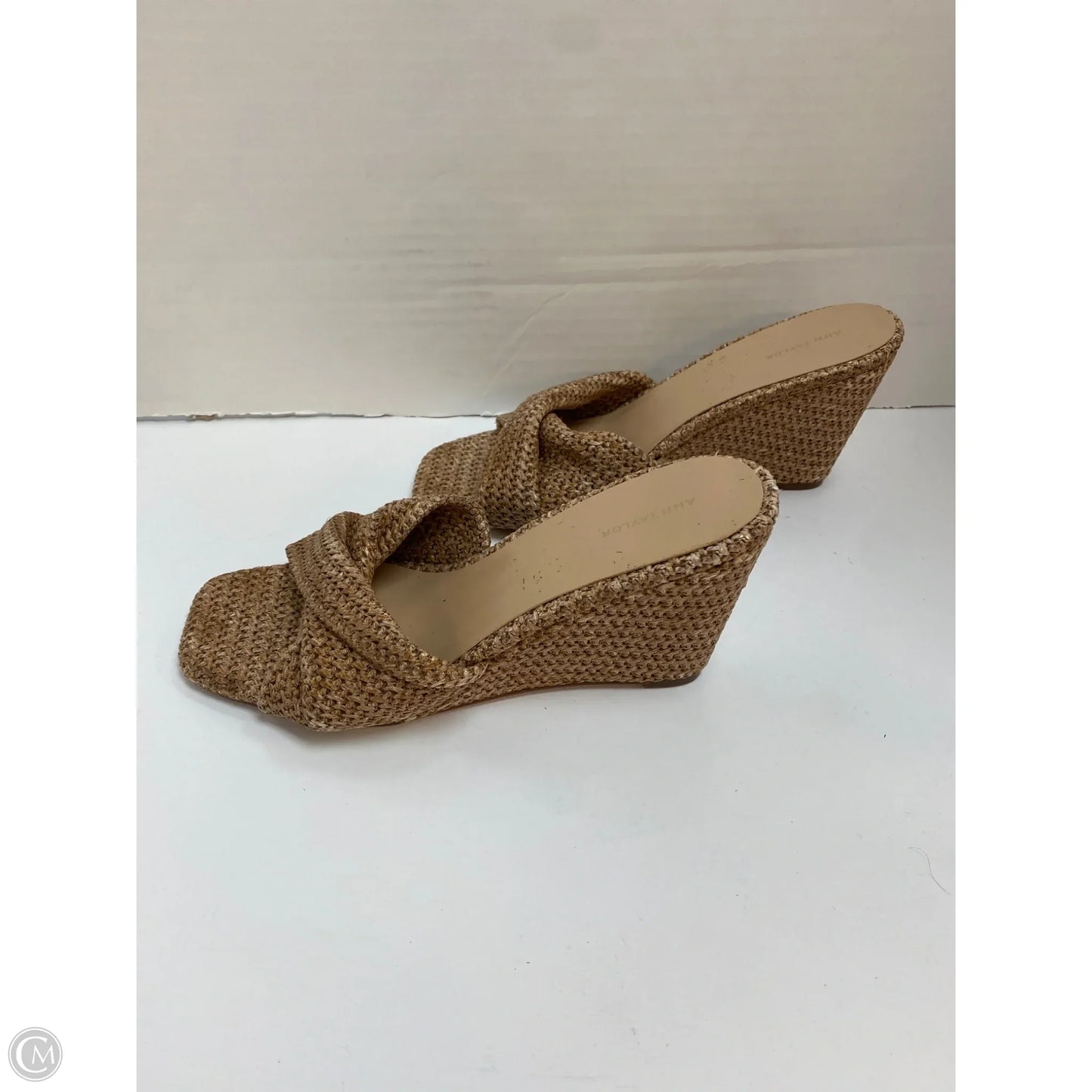 Sandals Heels Wedge By Ann Taylor In Tan, Size: 10
