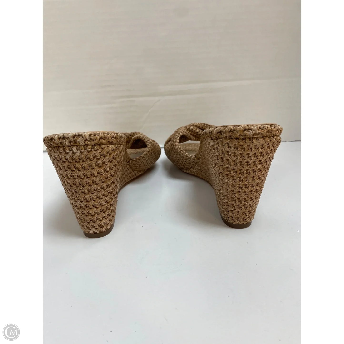 Sandals Heels Wedge By Ann Taylor In Tan, Size: 10