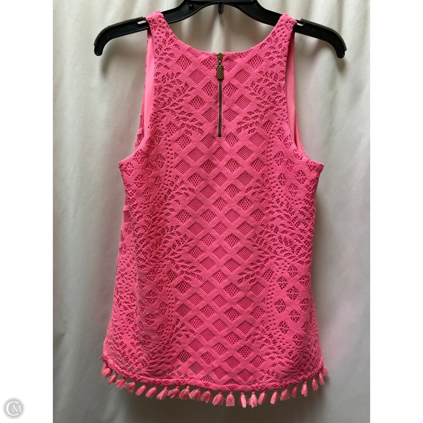 Top Sleeveless Designer By Lilly Pulitzer In Pink, Size: M